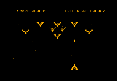 Galactic Attack game screenshot for Commodore PET